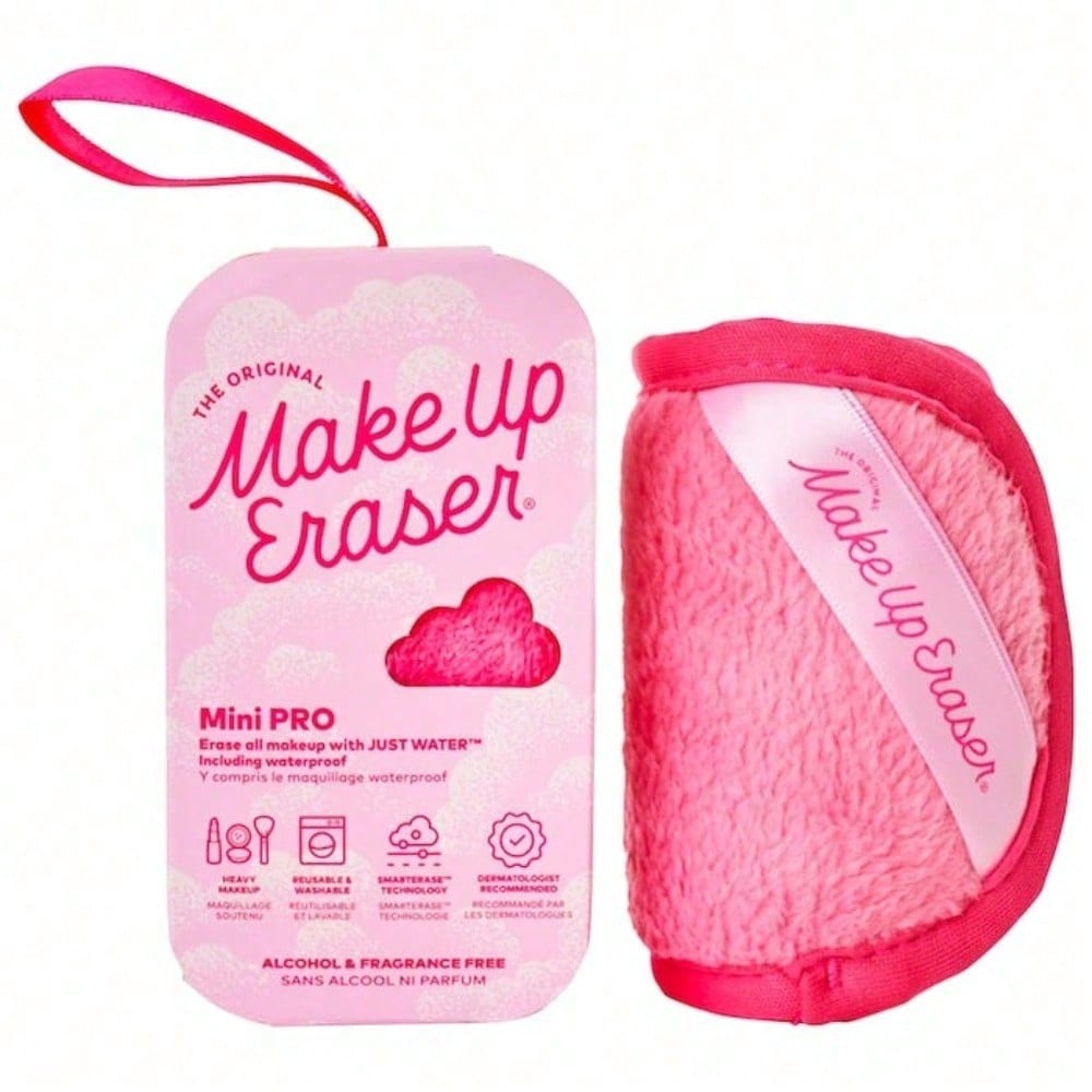 The Original MakeUp Eraser  Mini MakeUp Eraser® PRO Pink Reusable Makeup Remover Graduation Birthday Holiday Summer Fall Autumn Y2K Fancy Fashion Women Brand Makeup Cosmetic Beauty Party Beach Travel Camping Outdoors School Campus Trip Festivals Decor Gif