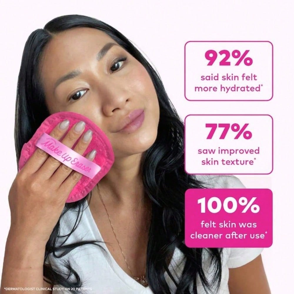 The Original MakeUp Eraser  Mini MakeUp Eraser® PRO Pink Reusable Makeup Remover Graduation Birthday Holiday Summer Fall Autumn Y2K Fancy Fashion Women Brand Makeup Cosmetic Beauty Party Beach Travel Camping Outdoors School Campus Trip Festivals Decor Gif