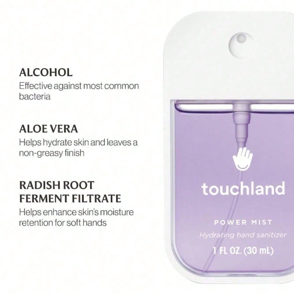 Touchland  Power Mist Hydrating Hand Sanitizer Pure Lavender Graduation Birthday Holiday Summer Fall Autumn Y2K Fancy Fashion Women Brand Makeup Cosmetic Beauty Party Beach Travel Camping Outdoors School Campus Trip Festivals Decor Gift Present Rose Girl
