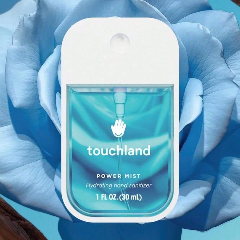 Touchland  Power Mist Hydrating Hand Sanitizer Blue Sandalwood Graduation Birthday Holiday Summer Fall Autumn Y2K Fancy Fashion Women Brand Makeup Cosmetic Beauty Party Beach Travel Camping Outdoors School Campus Trip Festivals Decor Gift Present Rose Gir