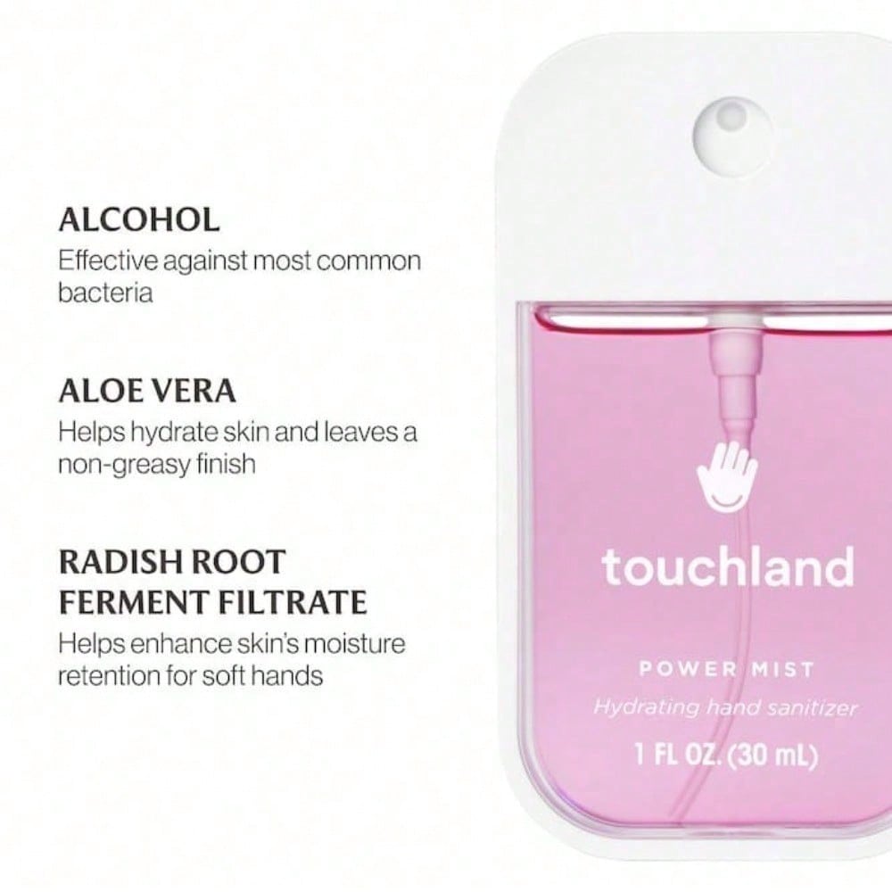 Touchland  Power Mist Hydrating Hand Sanitizer Berry Bliss Graduation Birthday Holiday Summer Fall Autumn Y2K Fancy Fashion Women Brand Makeup Cosmetic Beauty Party Beach Travel Camping Outdoors School Campus Trip Festivals Decor Gift Present Rose Girl Co