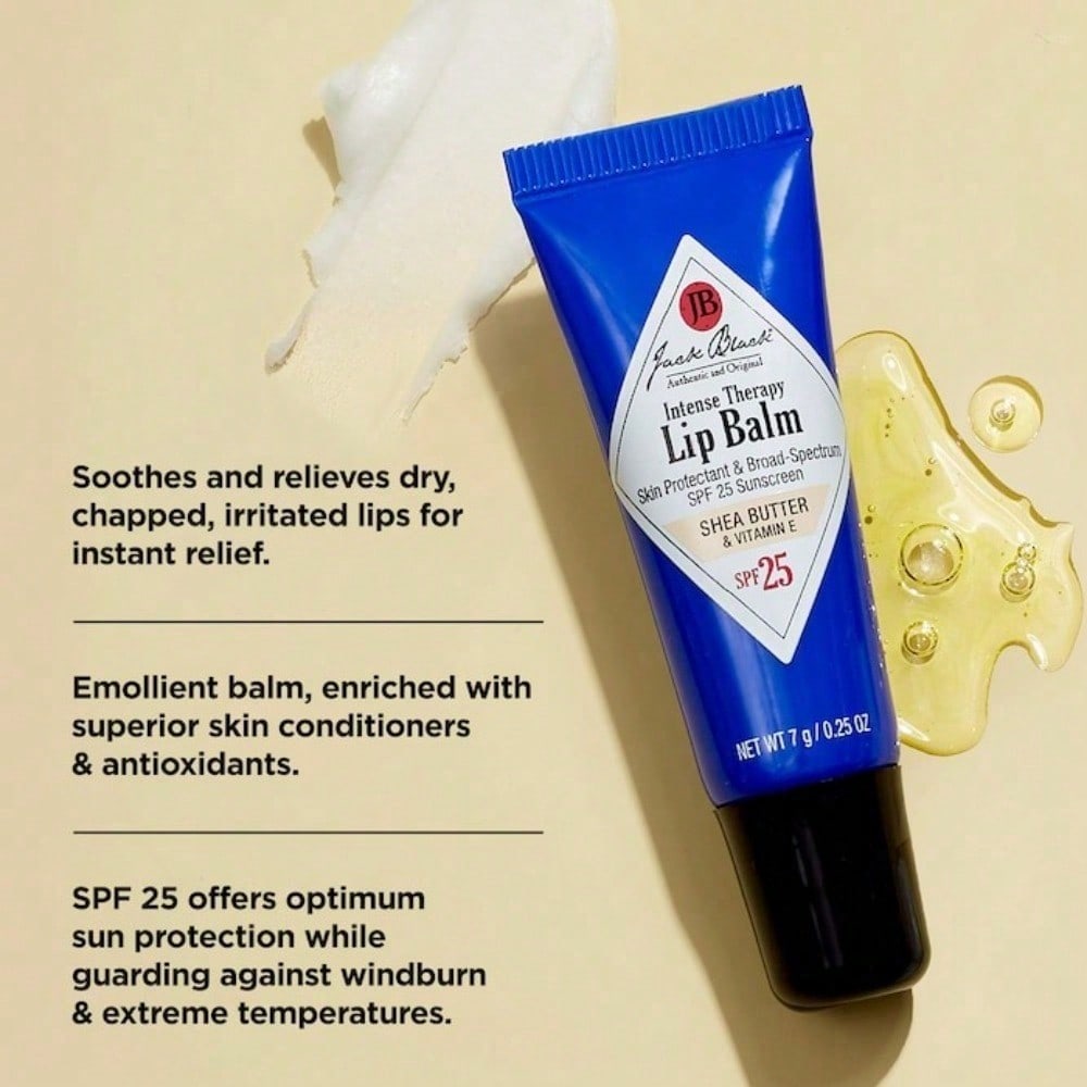 Jack Black  Intense Therapy Lip Balm SPF 25 Graduation Birthday Holiday Summer Fall Autumn Y2K Fancy Fashion Women Brand Makeup Cosmetic Beauty Party Beach Travel Camping Outdoors School Campus Trip Festivals Decor Gift Present Rose Girl Cosplay Best Colo