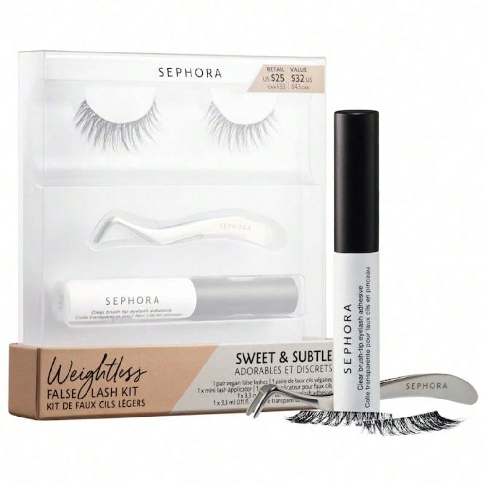 SEPHORA COLLECTION  Weightless False Eyelash Kit  Graduation Birthday Holiday Summer Fall Autumn Y2K Fancy Fashion Women Brand Makeup Cosmetic Beauty Party Beach Travel Camping Outdoors School Campus Trip Festivals Decor Gift Present Rose Girl Cosplay Bes