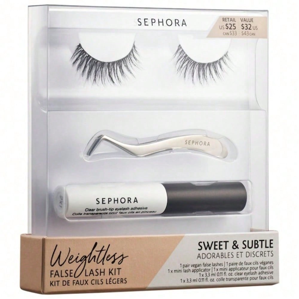 SEPHORA COLLECTION  Weightless False Eyelash Kit  Graduation Birthday Holiday Summer Fall Autumn Y2K Fancy Fashion Women Brand Makeup Cosmetic Beauty Party Beach Travel Camping Outdoors School Campus Trip Festivals Decor Gift Present Rose Girl Cosplay Bes