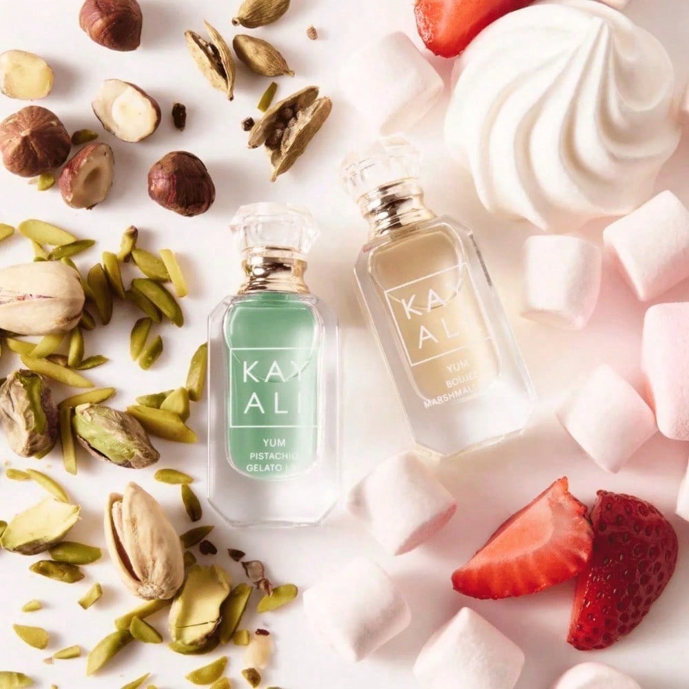 KAYALI YUM Mini Perfume Duo Set (2 X 5ml) - Pistachio Gelato & Boujee Marshmallow EDP, Travel-Size Luxury Fragrance Gift For Women- 2 X 0.1 Oz/ 5 ML Perfumes In YUM PISTACHIO GELATO | 33 Eau De Parfum Intense And YUM BOUJEE MARSHMALLOW | 81 Eau De Parfum
