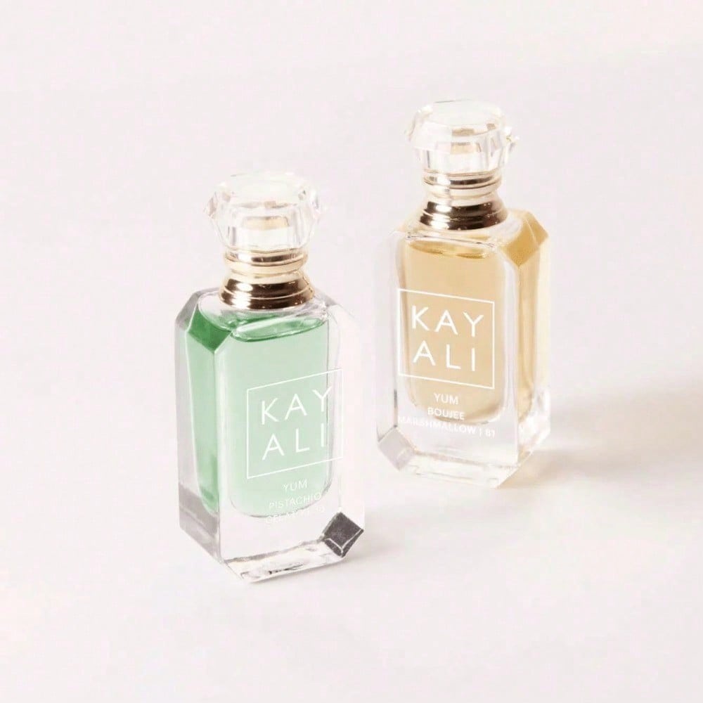 KAYALI YUM Mini Perfume Duo Set (2 X 5ml) - Pistachio Gelato & Boujee Marshmallow EDP, Travel-Size Luxury Fragrance Gift For Women- 2 X 0.1 Oz/ 5 ML Perfumes In YUM PISTACHIO GELATO | 33 Eau De Parfum Intense And YUM BOUJEE MARSHMALLOW | 81 Eau De Parfum
